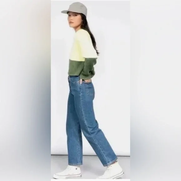 BP Wildfang Colorblock cropped sweater XS - Picture 2 of 11